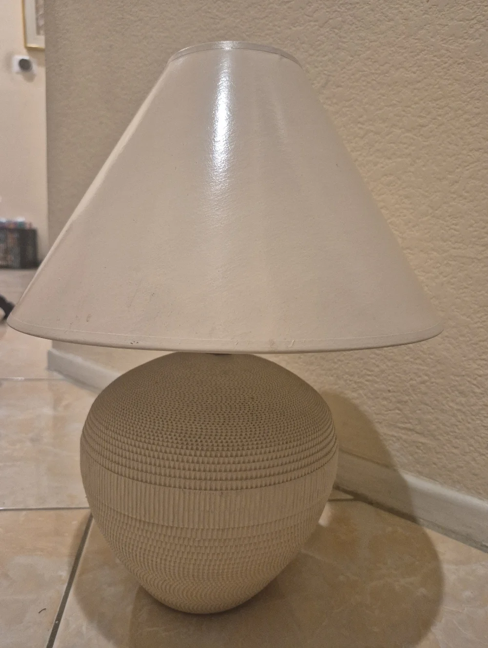 Vintage Flute Of Chicago MCM Lamp 80s Corrugated Cardboard By Gregory Van Pelt